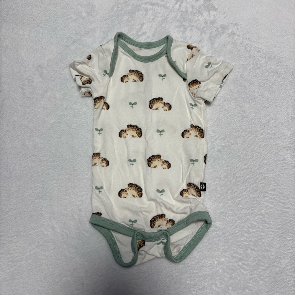Kyte Baby Hedgehog Bamboo Bodysuit | 0–3 Months | EUC